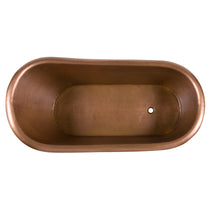 Hammered Copper Clawfoot Slipper Bathtub - Coppersmith Creations