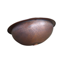 Oval Copper Sink Medium Antique 20 x 15.50 x 6 inch