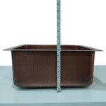 Load image into Gallery viewer, Antique Hammered Copper Bar Sink 17.50" x 15.50" x 8"
