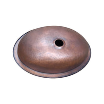 Oval Copper Sink Medium Antique 20 x 15.50 x 6 inch