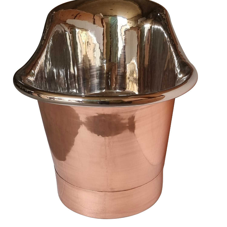 Straight Base Copper Bathtub Nickel Inside