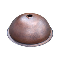 Oval Copper Sink Medium Antique 20 x 15.50 x 6 inch