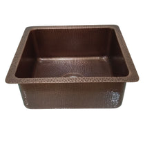 Antique Hammered Copper Bar Sink 17.50" x 15.50" x 8"