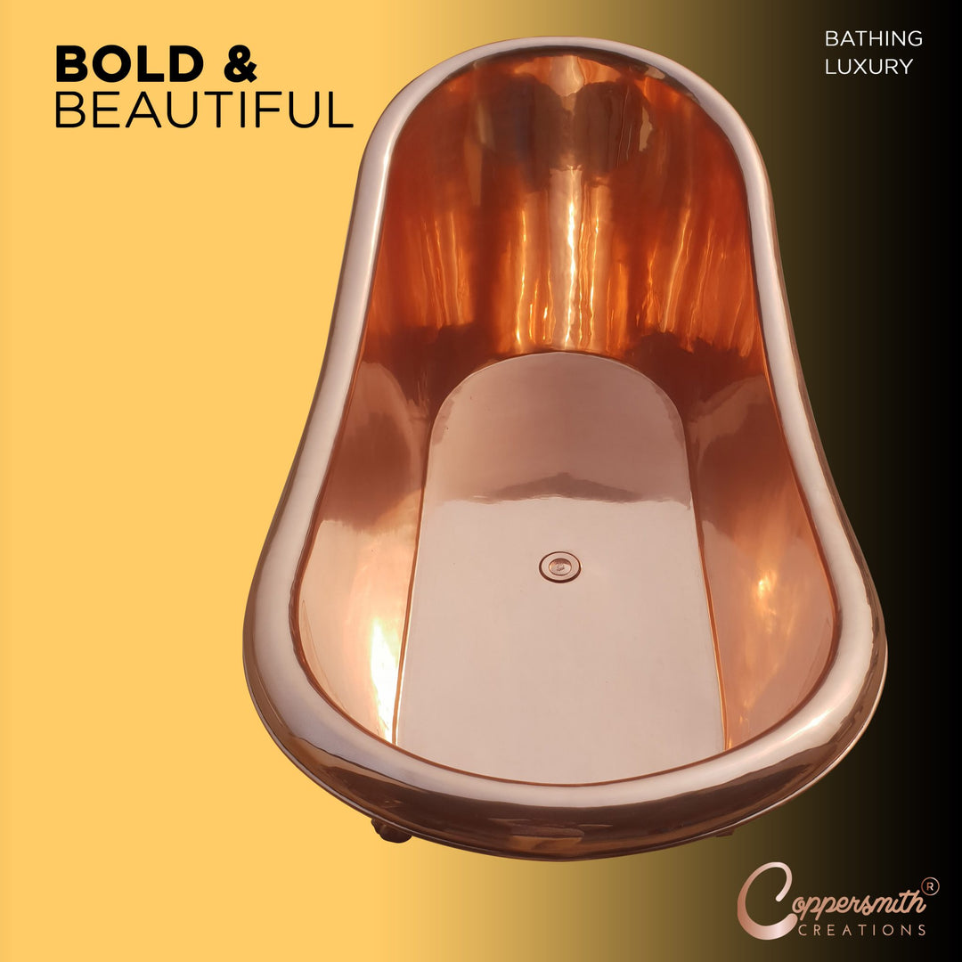 Clawfoot Copper Bathtub & Sink