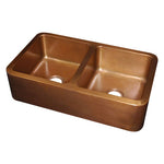 Load image into Gallery viewer, Rectangular Double Bowl Copper Kitchen Sink - Coppersmith Creations
