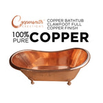 Load image into Gallery viewer, Copper Bathtub Clawfoot Full Copper

