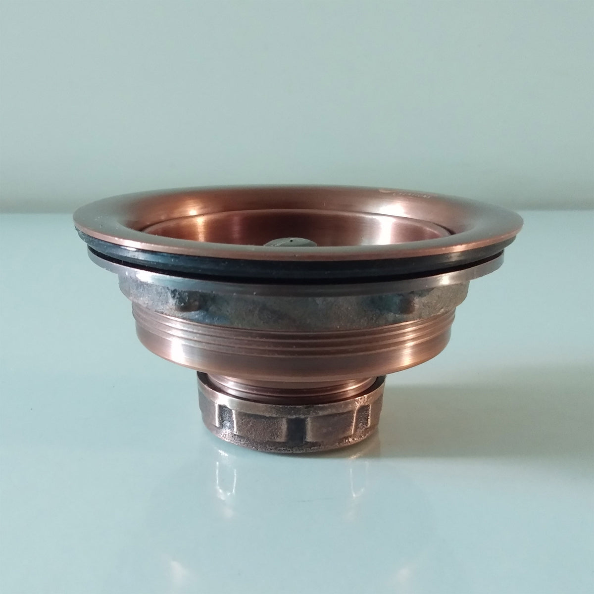 Copper kitchen sink strainer
