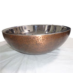 Load image into Gallery viewer, Copper Sink Hammered Copper Outside Nickel Inside - Coppersmith Creations
