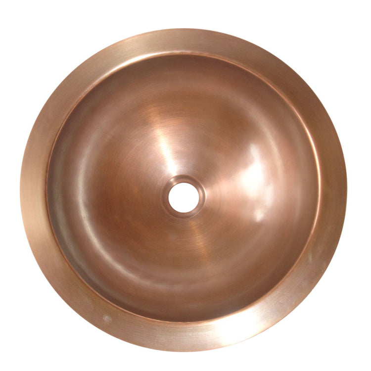 Round Antique Copper Sink - Coppersmith Creations