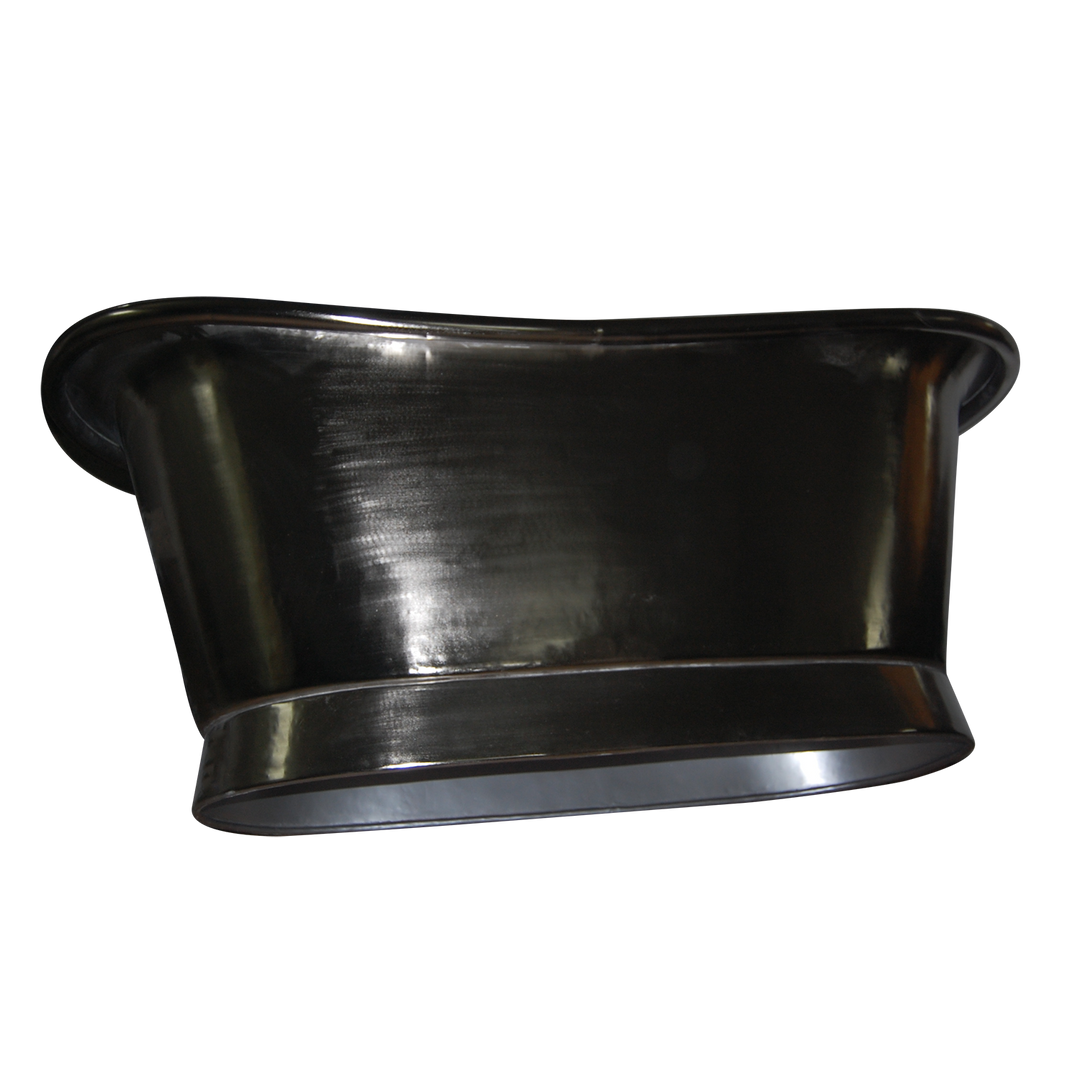 Straight Base Copper Bathtub Full Nickel Finish