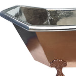Load image into Gallery viewer, Eight Sided Clawfoot Copper Bathtub Nickel Inside Outside Shining Copper
