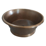 Load image into Gallery viewer, Round Copper Tub Hammered Antique
