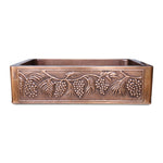 Load image into Gallery viewer, Single Bowl Five Grape Front Apron Copper Kitchen Sink

