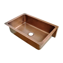 Single Bowl Flower Front Apron Copper Kitchen Sink