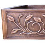 Load image into Gallery viewer, Single Bowl Petal Front Apron Copper Kitchen Sink

