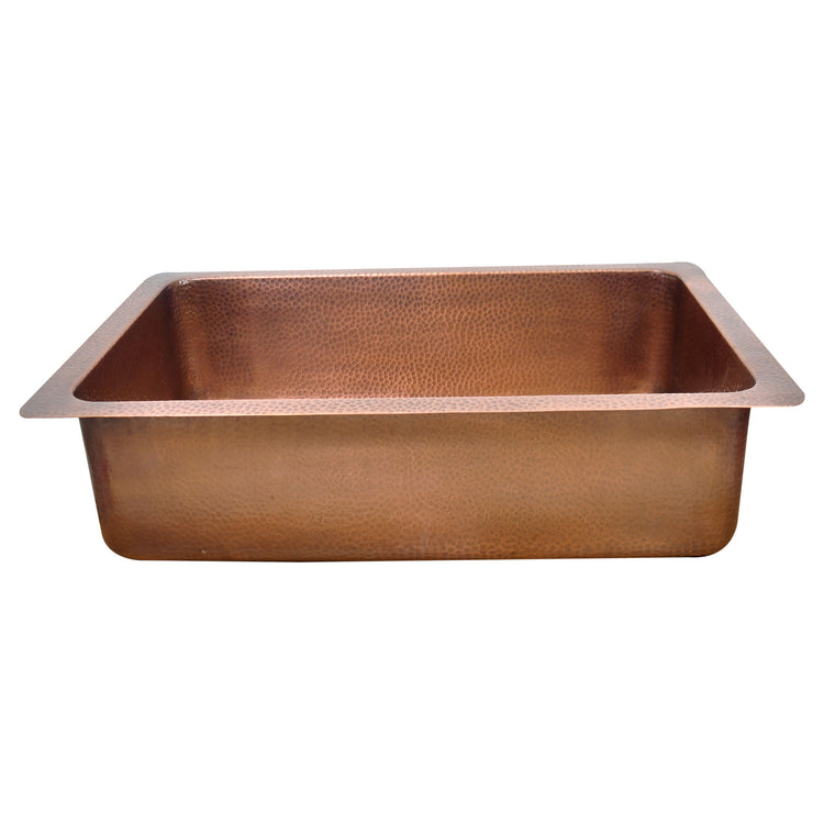 Single Bowl Sunflower Design Front Apron Copper Kitchen Sink