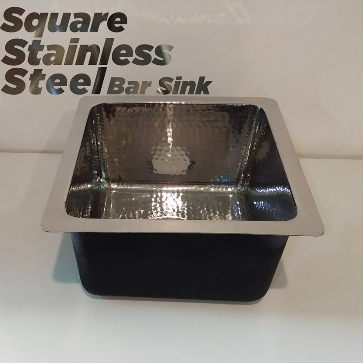 Square Stainless Steel Bar Sink