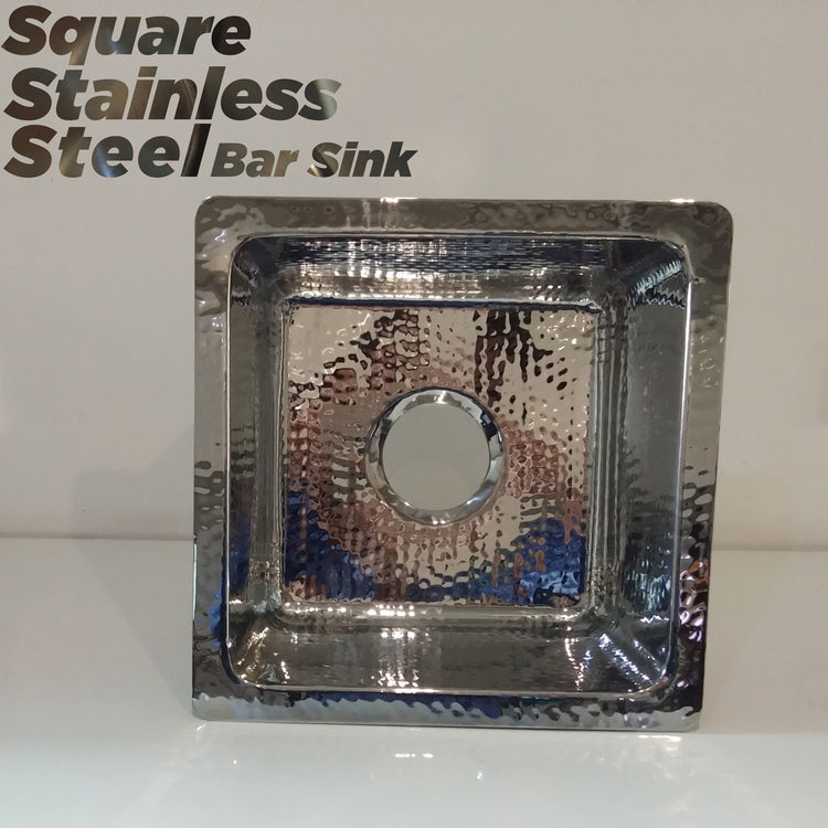 Square Stainless Steel Bar Sink