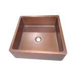 Load image into Gallery viewer, Square Double Wall Copper Sink - Coppersmith Creations
