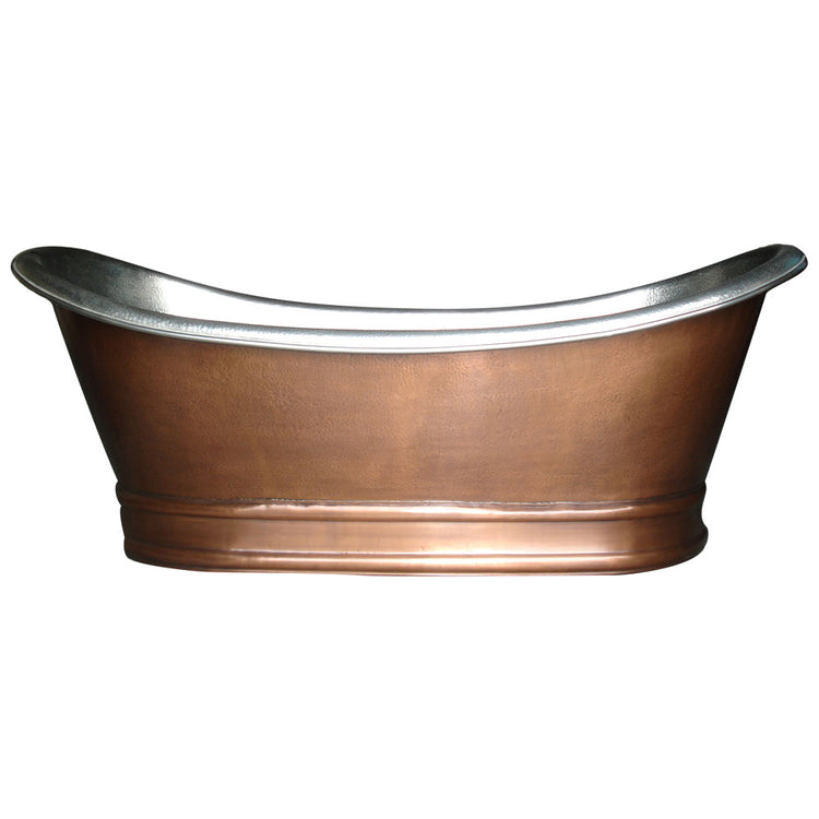 Antique Copper Bathtub Nickel Finish Inside