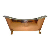 Copper Clawfoot Bathtub Nickel Inside - Coppersmith Creations