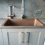 Load image into Gallery viewer, Copper Kitchen Sink Single Wall Single Bowl
