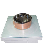Load image into Gallery viewer, Double Wall Copper Sink Nickel Inside Shiny Copper Outside - Coppersmith Creations

