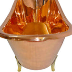 Load image into Gallery viewer, Copper Bathtub Full Copper Finish Brass Legs
