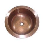 Load image into Gallery viewer, Double Wall Copper Sink Outside Hand Embossed Inside Plain
