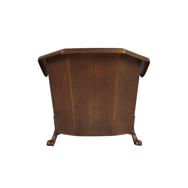 Eight Sided Hammered Copper Clawfoot Tub