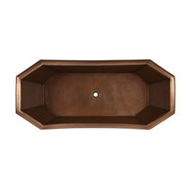 Eight Sided Hammered Copper Clawfoot Tub