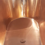 Load image into Gallery viewer, Copper Bathtub RAL 6004 Blue green Exterior &amp; Brass Clawfoot Legs
