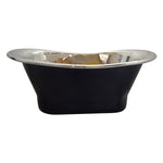 Load image into Gallery viewer, Straight Base Copper Bathtub Nickel Inside Black Outside
