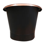 Load image into Gallery viewer, Roll Top Copper Bathtub Inside Polish Copper Outside Black
