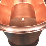 Load image into Gallery viewer, Roll Top Copper Bathtub Inside Polish Copper Outside Black
