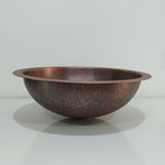 Load image into Gallery viewer, Round Hammered Copper Bowl Sink
