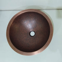 Round Hammered Copper Bowl Sink