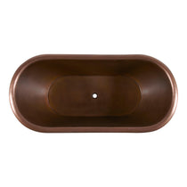 Smooth Double Slipper Copper Bathtub - Coppersmith Creations
