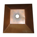 Load image into Gallery viewer, Square Double Wall Copper Sink Tapering Depth
