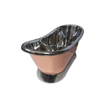 Load image into Gallery viewer, Copper Tub Style Sink Nickel Inside &amp; on Base Copper Outside
