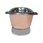 Load image into Gallery viewer, Copper Tub Style Sink Nickel Inside &amp; on Base Copper Outside

