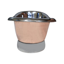 Copper Tub Style Sink Nickel Inside & on Base Copper Outside